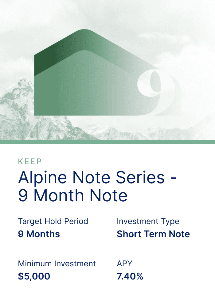 Alpine Note Series - 9 Month Note